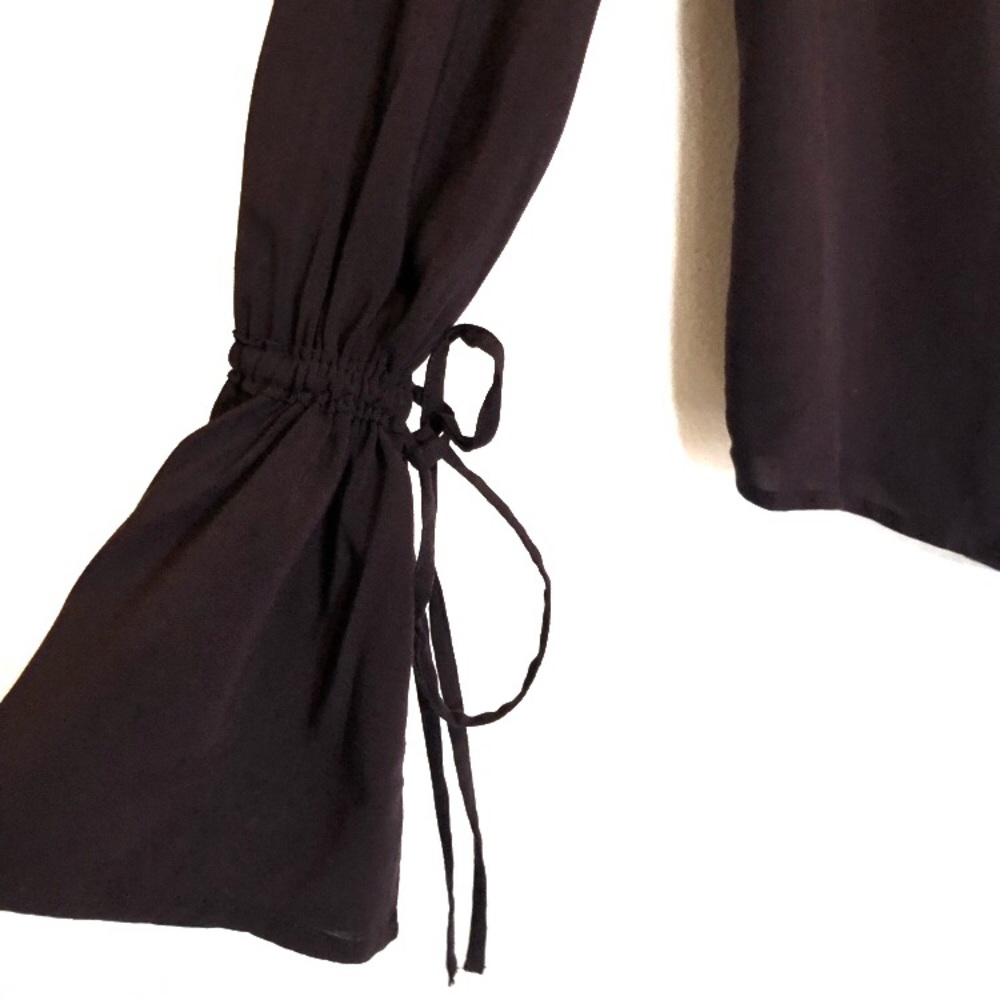 NWT PAIGE WOMEN CALISSA BLACK CHERRY SHIRT. - Picture 6 of 7